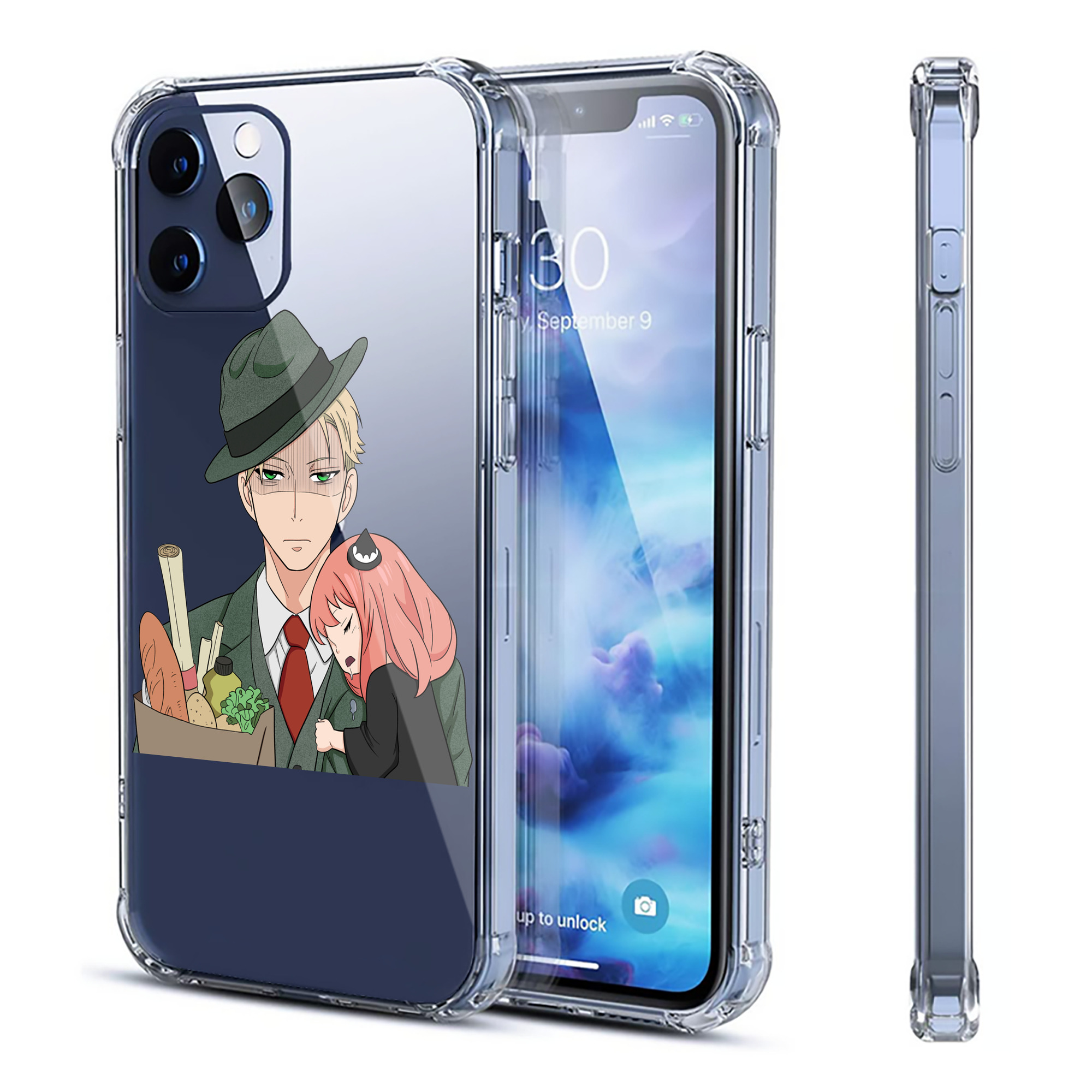 （画像用） SPY×FAMILY间谍家家酒 【iPhone 12シリーズ対応】透明スマホケース（クリアソフトケース）